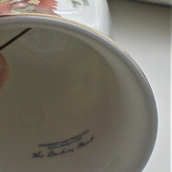 AK Kaiser Porcelain Bone China Bell Peacock Gold Trim W Germany The Danbury Mint - Picture 7 of 12